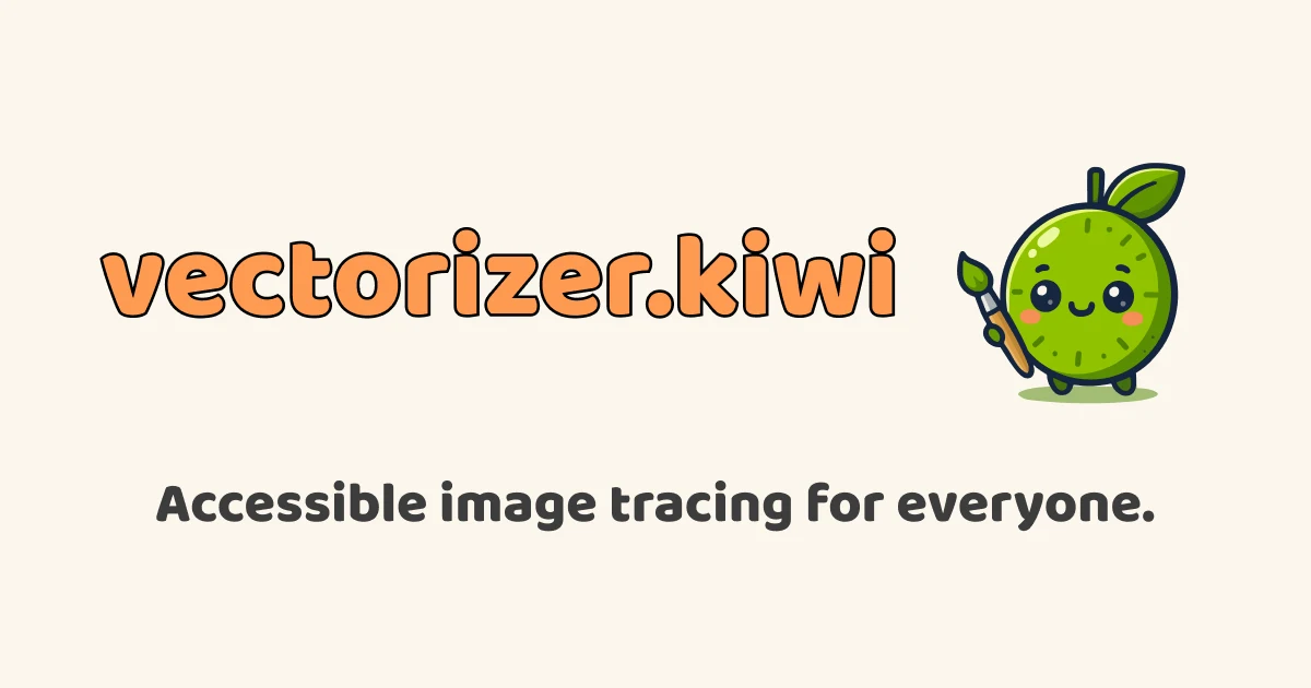 Vectorizer.kiwi thumbnail with kiwi mascot and image tracing tagline